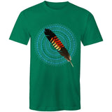 Black Cockatoo Feather Turquoise UNISEX T-Shirt