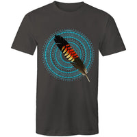 Black Cockatoo Feather Turquoise UNISEX T-Shirt