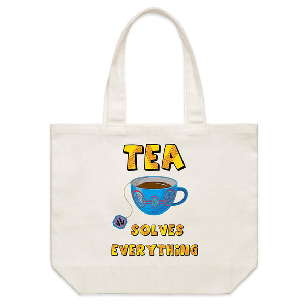 Tea Solves Everything - Shoulder Canvas Tote Bag